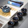 Kung Fu Tea Set with Tea Tray, Simple Modern Teapot, Japanese, Hotel Rooms, Dormitory, Home