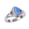 Natural Australian Opal Gemstone 925 Solid Sterling Silver Jewelry Ring S.6 U1n35