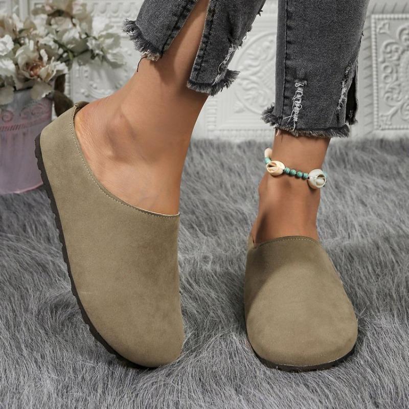 Spring New One-pedal Retro Bag Head Slippers Women's Fashion Versatile Bag Head Drag