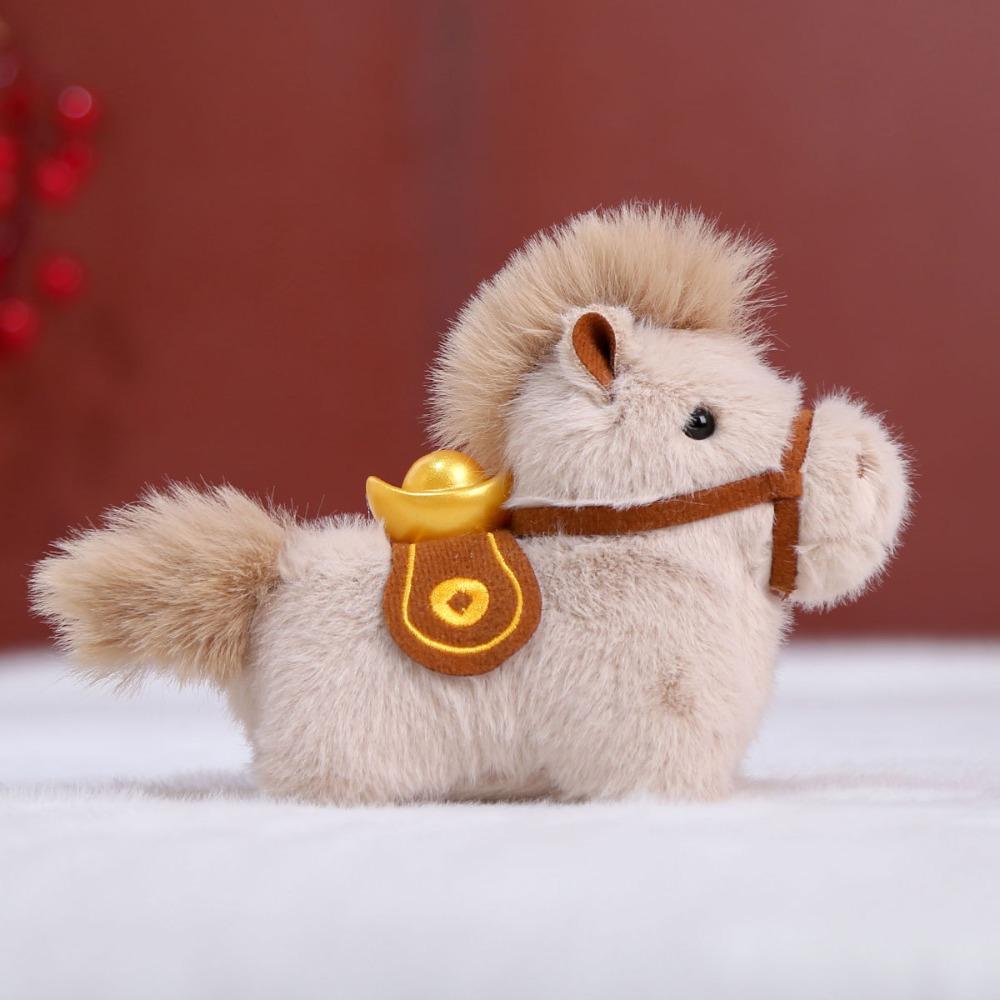 Mascot Dolls Pony Pendant Yuanbao Stuffed Animal Keyring Chinese New Year Gift  Festive Decor