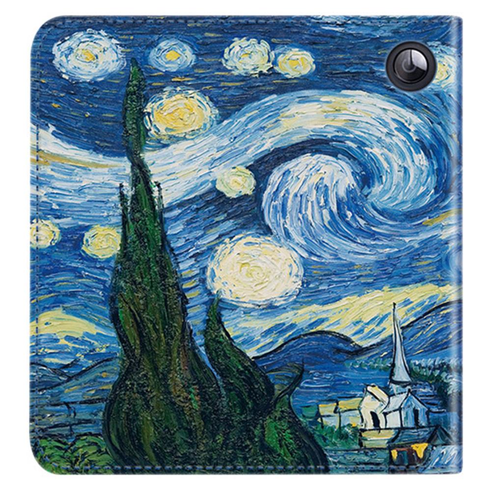 Für Kobo Libra 2 N418 Ständerhülle Musterdruck PU-Leder E-Reader Hülle