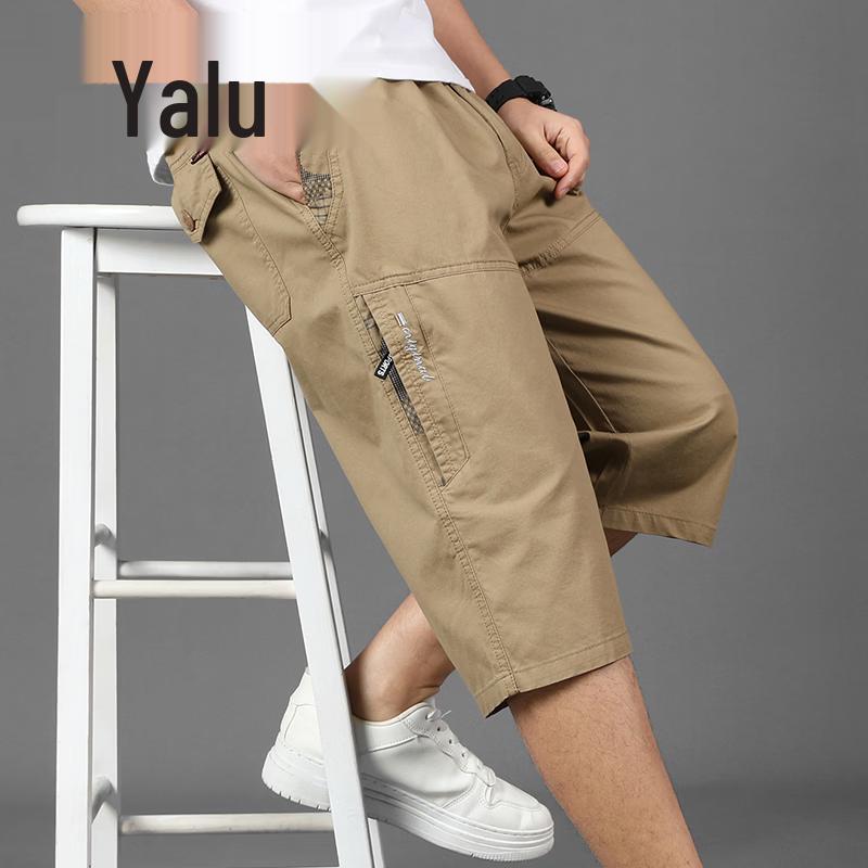 Yalu Men s Summer Casual Pure Cotton Cargo Shorts 5XL
