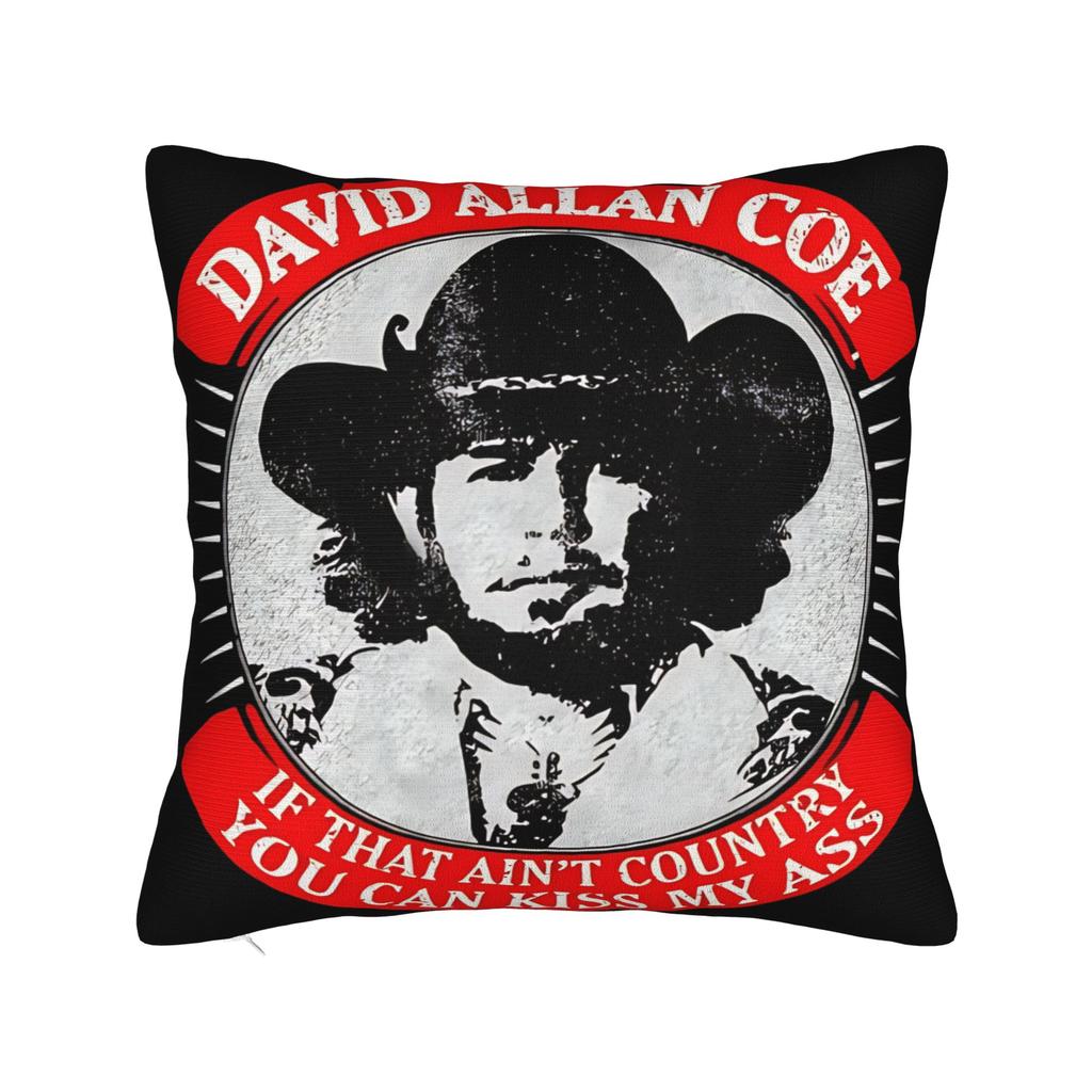 In Memory Of David Allan Coe 1939- Pillow Cover Retro Portrait Tribute Soft Cushion Cover Pillow Case For Living Room Chair