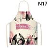 Nail Polish Lipstick Beauty Kitchen Women Apron Household Cleaning Cotton Linen Pinafore Salon Home Cooking Baking Adult Bib