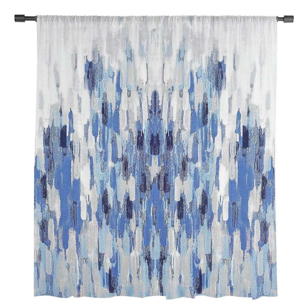 Brush Lines Sheer Curtains For Living Room Bedroom Tulle Curtain For Kitchen Voile Curtain Blind Panels