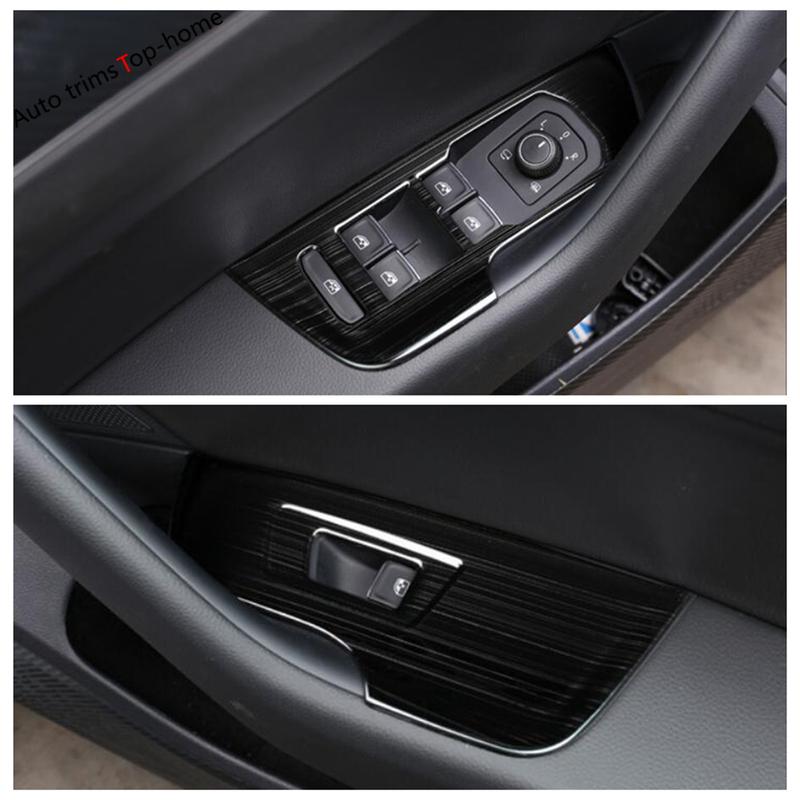 Inner Door Armrest Window Glass Lift Switch Buttons Panel Cover Trims For Volkswagen Passat B8 2016 - / Arteon 2018 - 2024