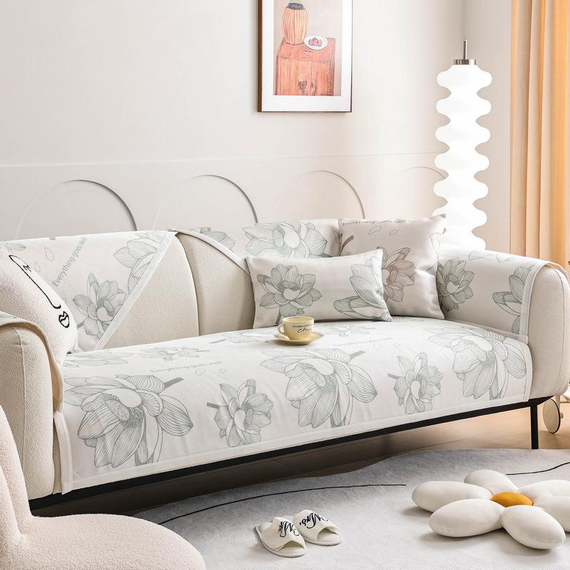 

Летний чехол для дивана из ледяного шелка с принтом, противоскользящий, приятный для кожи, для гостиной, диван-холодильник, подушка, чехол для дивана, тканевый чехол для подушки сиденья 70x70cm 1pcs зелёный