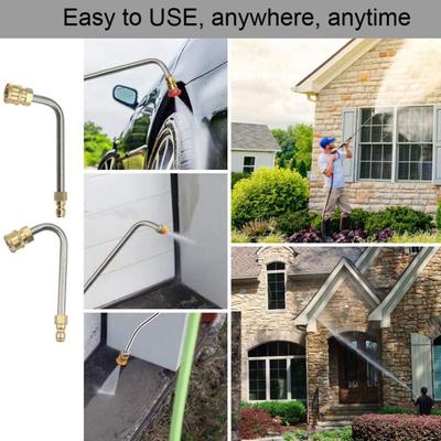 10Pcs 4000PSI Telescoping High Pressure Washer Wand Nozzle Heads Set Quick-Connect Pressure Washer Extension Wand Gutter Cleaner Tool Accessories