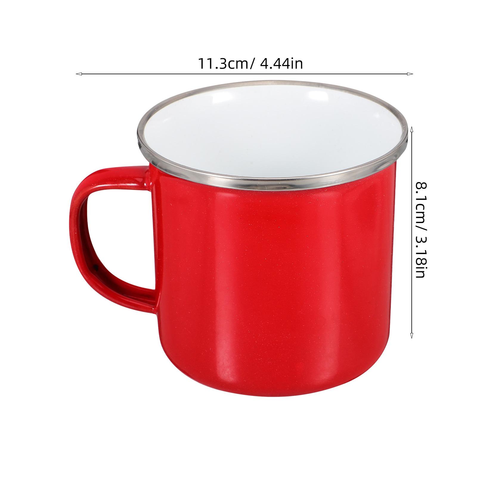 

500ml Enamel Water Cup Sleek Design Stainless Steel Rim Comfort Grip Ideal Hot Cold Drinks Versatile Home Office Camp other