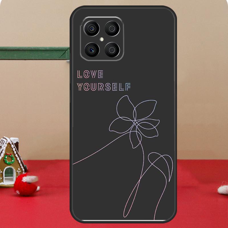 Love Yourself Flower Kpop Case For Honor Magic 7 Lite 5 6 8 Pro Honor 400 200 50 70 90 X8c X8a X8b X9a X9b X9c Cover