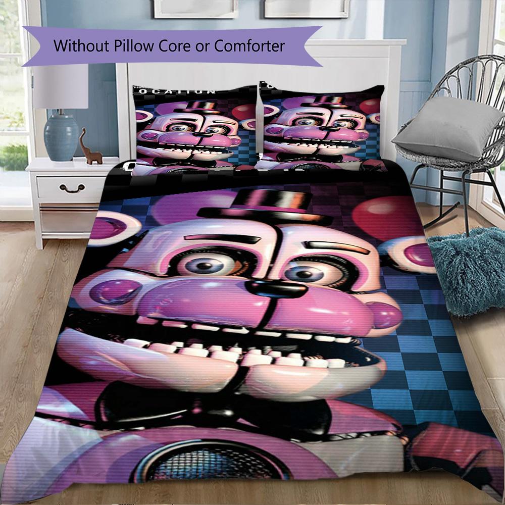 Five Nights at Freddy's Pattern Bedding,Quilt Set Quilt Cover Pillowcase Home Birthday Gift (1*duvet cover+2*pillowcase,without core)ZSJT0917011