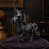 Detailed Skeleton Animal Figurine 3D Printed Horse Ornament, Fantasy Horns Bone Statue, Creative Dark Atmosphere Party Decor PLA Crafts for Halloween