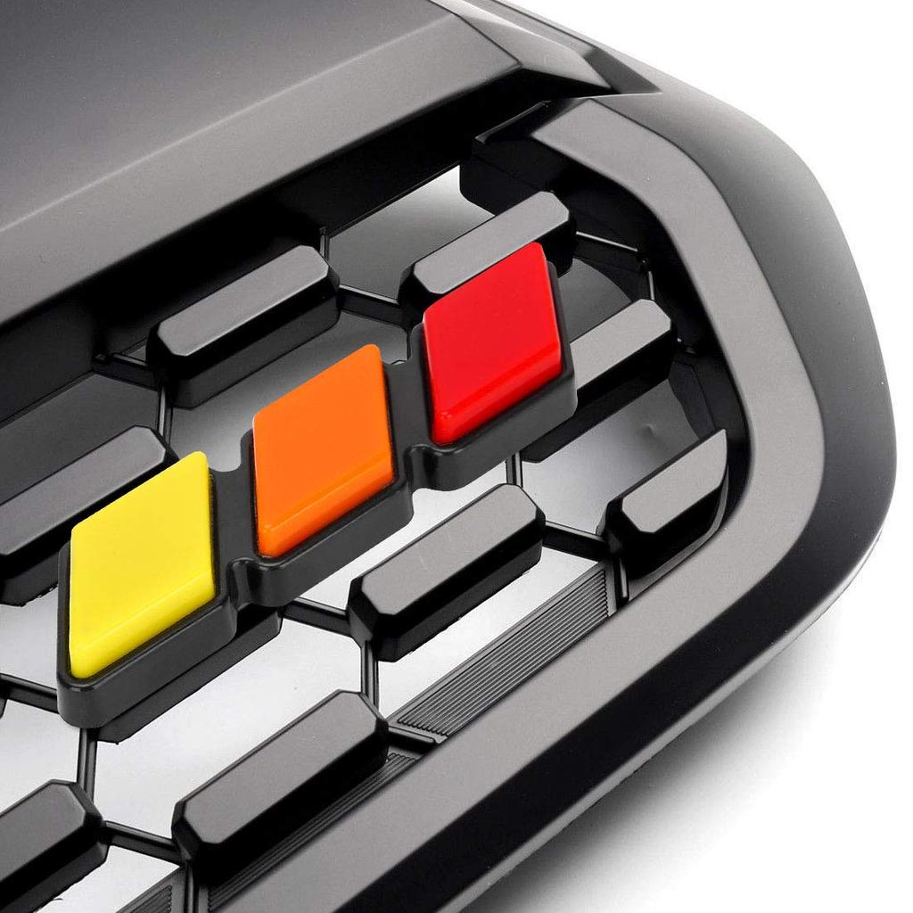 Q QUNSUNUS 3 Color Front Grille Badge Emblem Tacoma 4Runner Tundra Sequoia Rav4 Highlander Yellow/Orange/Red