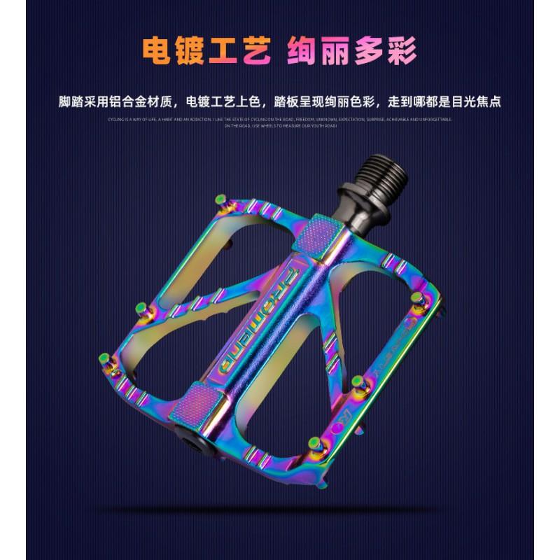 Aluminum Alloy Bike Pedals With 3 Sealed Bearings Anti-Slip Platform Road Folding Bicycles R67Y Colorful