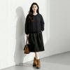 Elva' Island Women's Petite Short Round-Neck Down Jacket