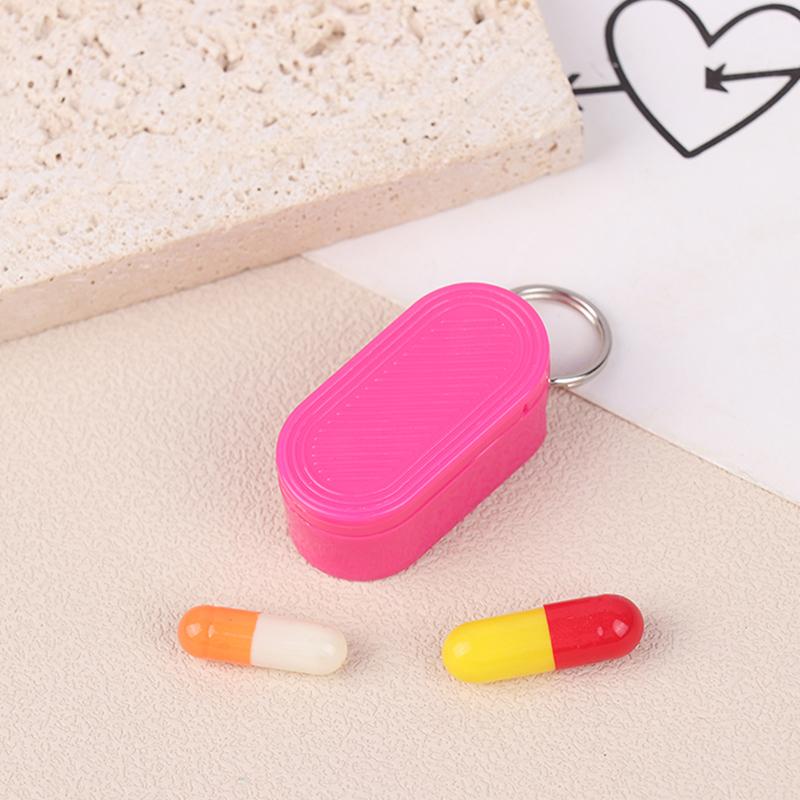 Travel Pill Case Pill Organizer Medicine Organizer Portable Mini Pill Box Keychain Pill Box Magnetic Slide To Store Pills
