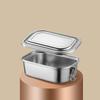 Metal Steel Lunch Box Leak Proof Bentos Box Metal Food Storage Container with Lid Lunch Container Dishwasher Safe