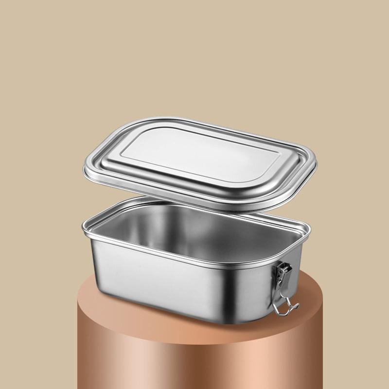 Metal Steel Lunch Box Leak Proof Bentos Box Metal Food Storage Container with Lid Lunch Container Dishwasher Safe