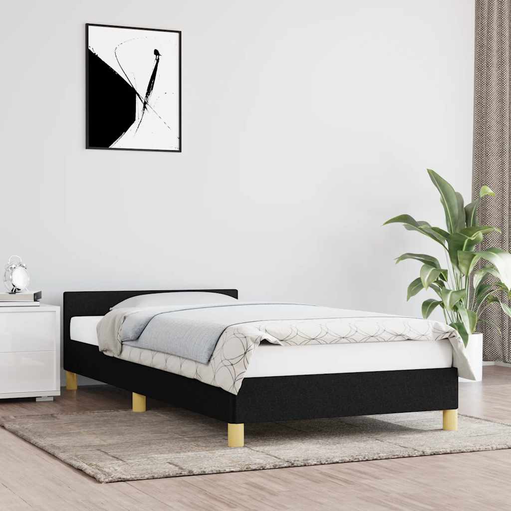 Vidaxl Rama Łóżka Bez Materaca, Czarna, 100X200 Cm, Obita Tkaniną