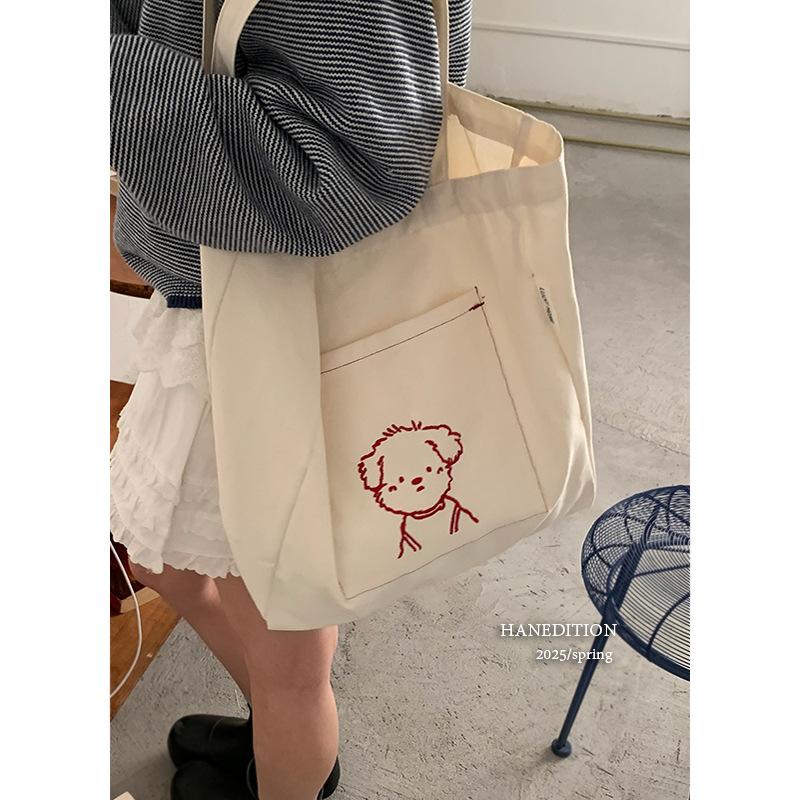 Lässige Lazy Wind Canvas Tasche literarische Nische Achseltasche 22 neue einfache bedruckte Schulter Tragetasche