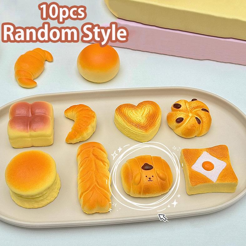 Butter Bread Squishy Stress Toy Slow Rebound Squeeze Soft Sensory Toy Anxiety Vent Stress Ball Simulated Food Toys For Kids Gift