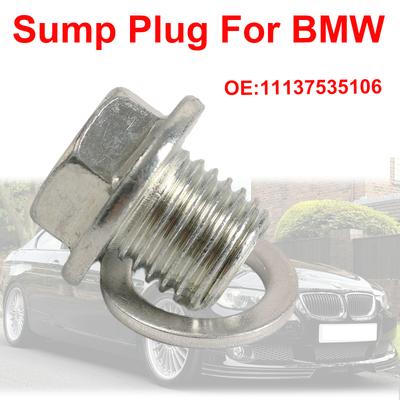 Engine Oil Drain Plug With Sealing Ring For BMW 1 3 5 Series X1 X3 X5 Z4 E46 E70 E81 E82 E87 E88 E89 E90  F20 F21 Mini Convertible R56 R57 11137535106
