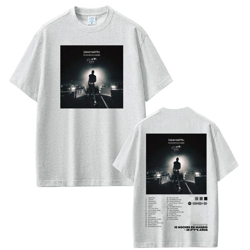 Singer Dani Martín Album 2026 Graphic Tee Men Women Vintage Hip Hop T Shirt Cotton Short Sleeve Oversized Fashion Loose Tshirts