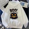 Halloween Spooky Boo Pumpkin Print Sweatshirt for Men Women Hoodies Spooky Spider Bat Graphic Sportwear Holiday Party Streetwear