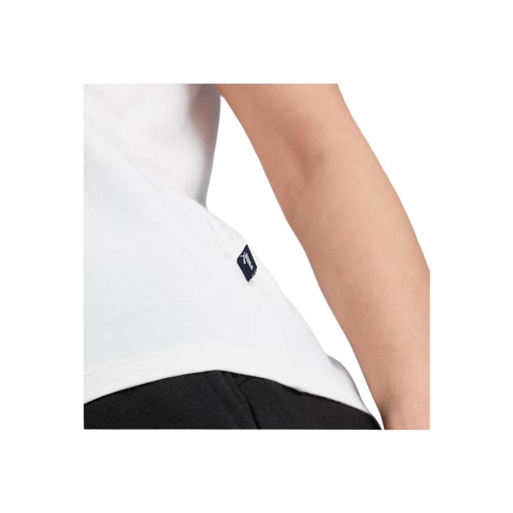 Puma Essentials Logo Tee Women Tops White 586295-02