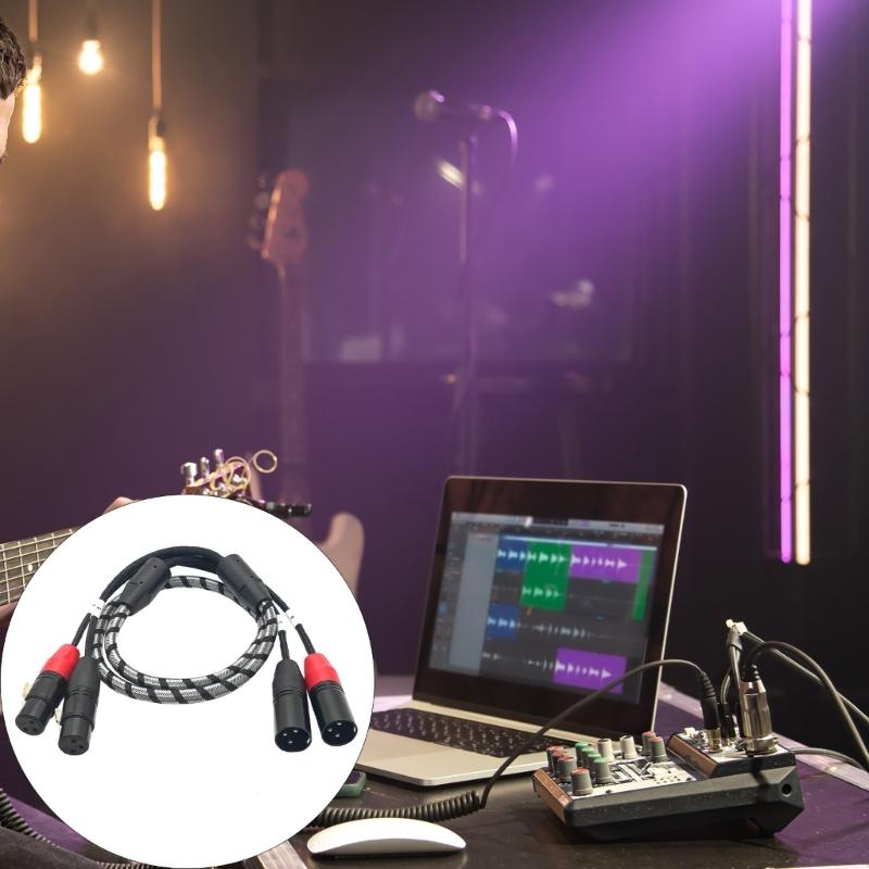 Professional Double Male To Female Microphone Cable For Studio Recording And Live Performances With Braided Jackets
