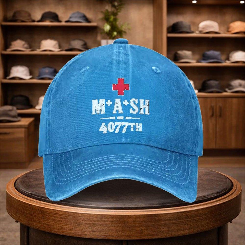Army Mobile Surgical Hospital Print Baseball Cap Casual Snapback Hat Fashionable Outdoor Adjustable Cap Suitable for All Se