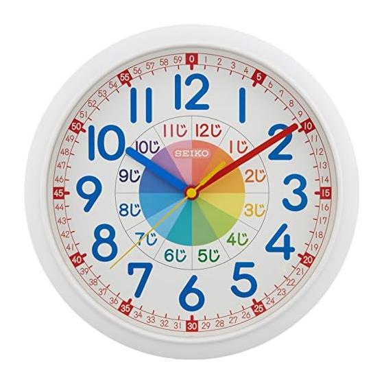 Seiko Clock Настенные часы Образовательные аналоговые белые KX617W Белые
