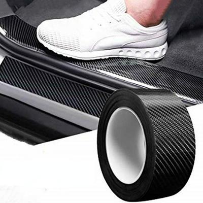 5D Carbon Fiber Car Sticker DIY Paste Protector Strip Auto Door Sill Side Mirror Anti Scratch Tape Waterproof Protect Film
