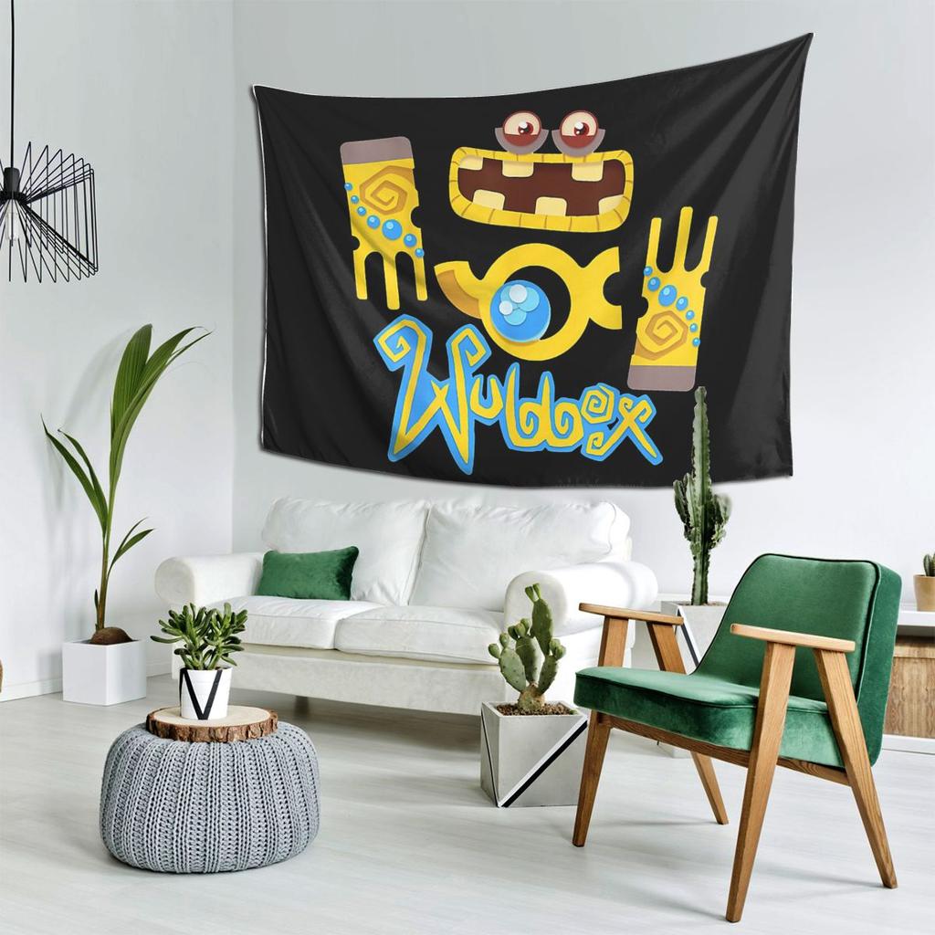 Wubbox My Singing Monsters Tapestry Decor Art Aesthetic Tapestries for Living Room Bedroom Home Wall Cloth Wall Hanging
