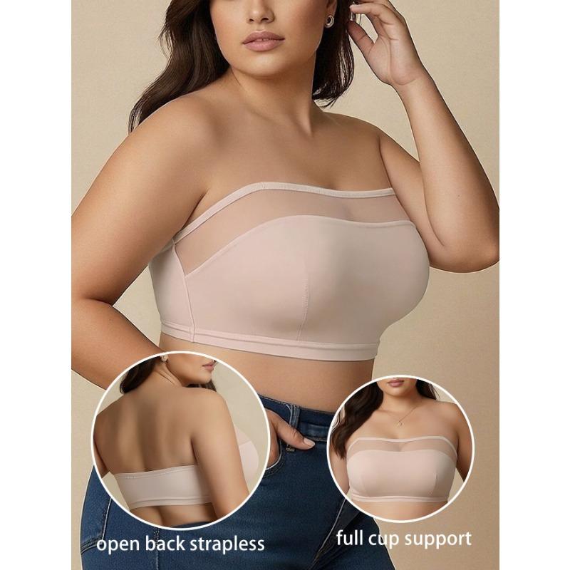 Trägerloses Unsichtbares Push-Up Bralette BH für Übergrößen