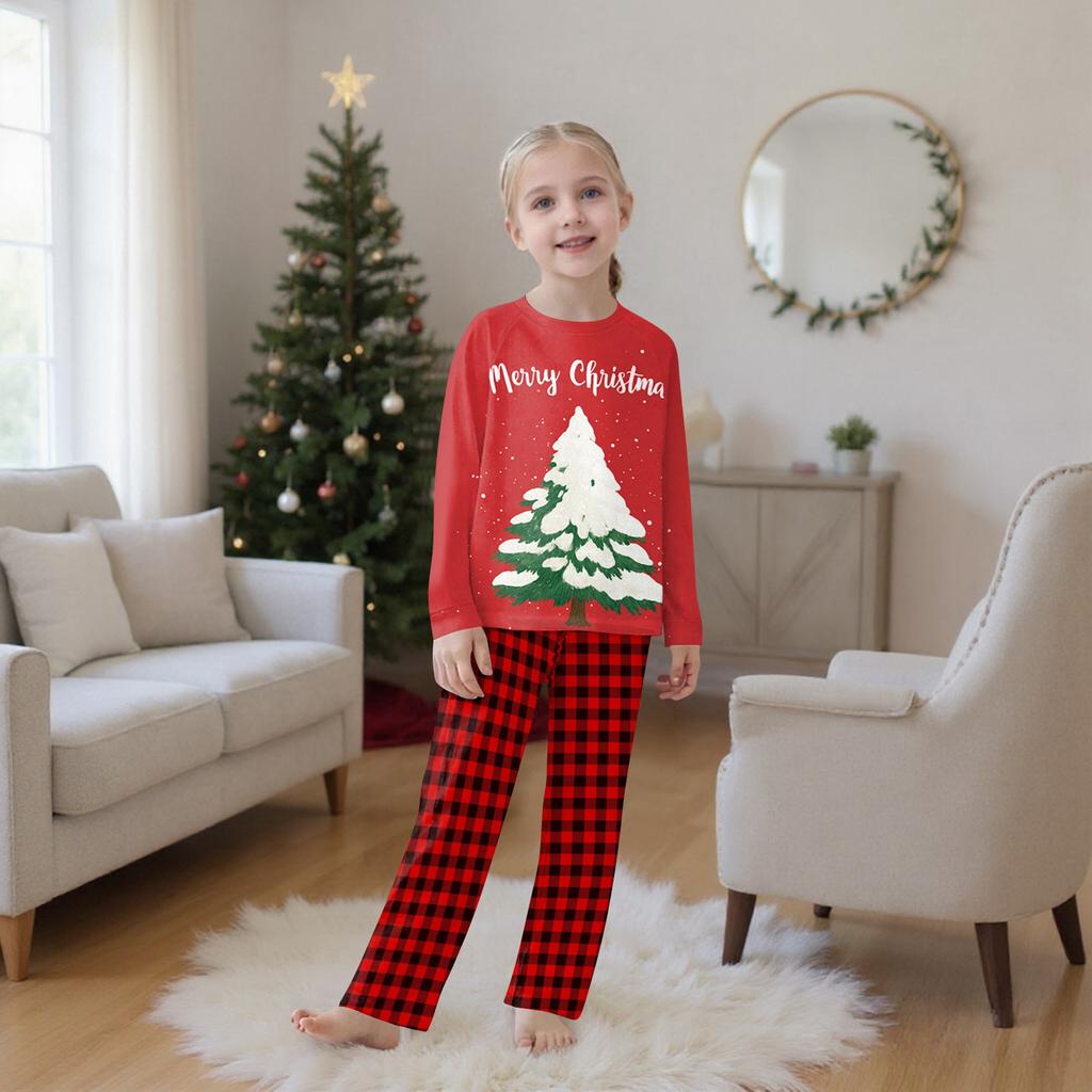 Passende Familiensets mit Weihnachtsmotiven, Langarmshirts und Hosen