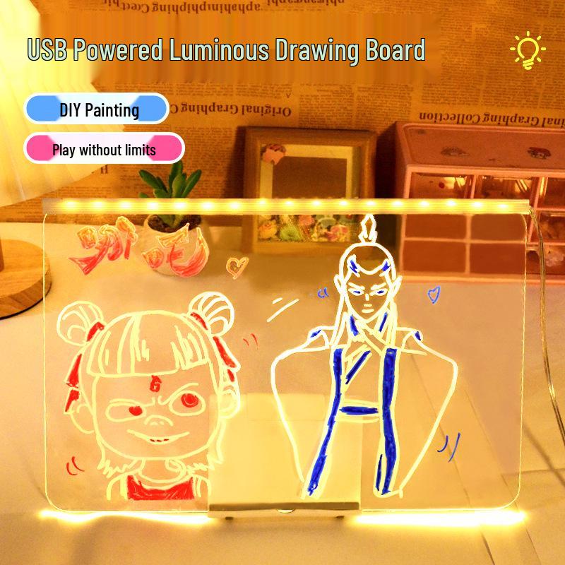 Luminous Erasable Drawing Board for Kids - Perfect Children's Day Gift or Night Market Display Sign