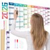 Colorful Large Size Calendar 42x100cm 12 Month Calendar Durable Monthly Planner Calendar  Home Use