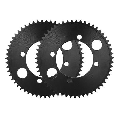 2pcs 25H 55T 54mm Tooth Rear Sprocket Fits for 47cc 49cc Mini Motorcycle ATV Quad Bike Black