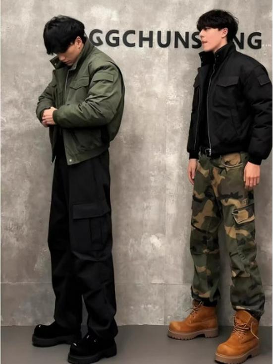 Men's High-End Light Cavalry Cotton Jacket - Autumn/Winter Trendy Loose Pilot Style