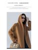 Alpaca Wool Hooded Mid-Length Coat - Autumn/Winter Loose Fit Overcoat
