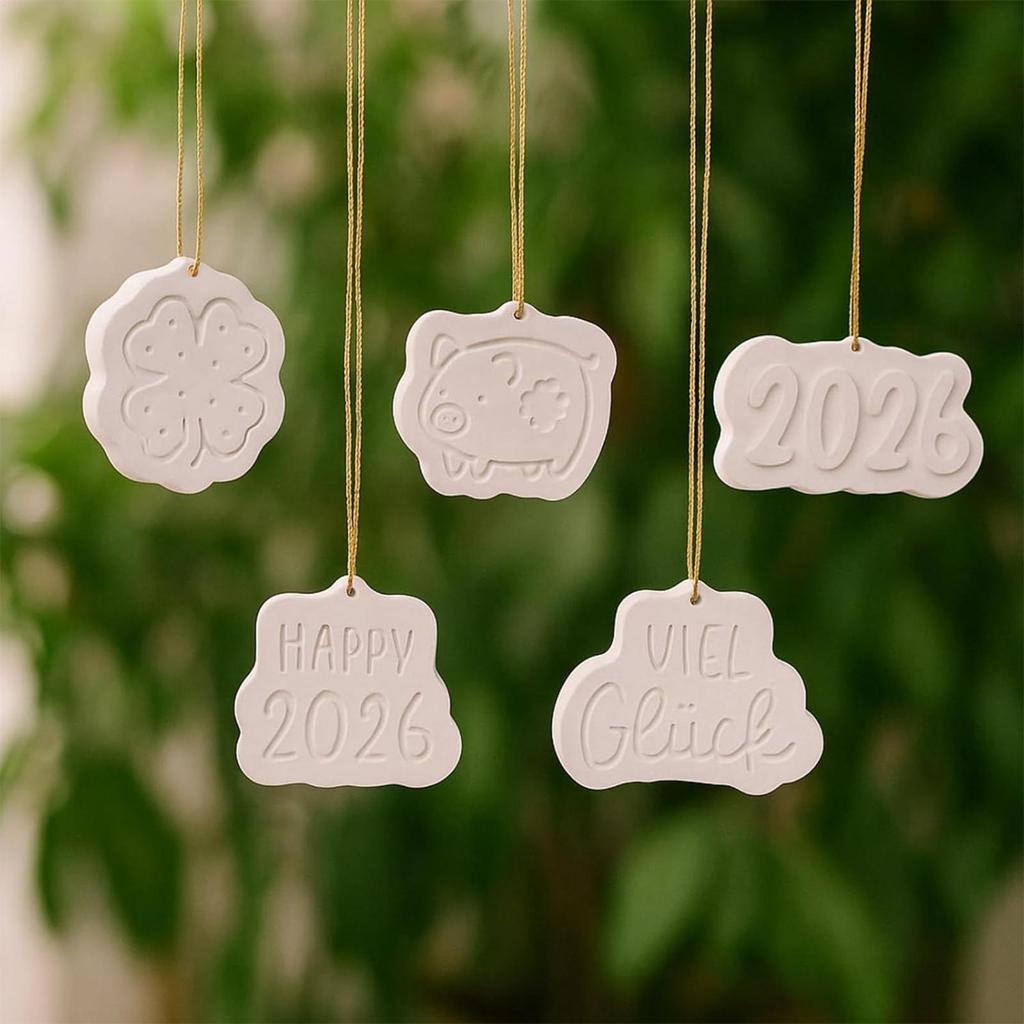 Silicone Mold Pig Resin Casting Molds DIY Gypsum Mold Easy Release Reusable Pendant Christmas Gifts New Year Lucky Pig Pendant
