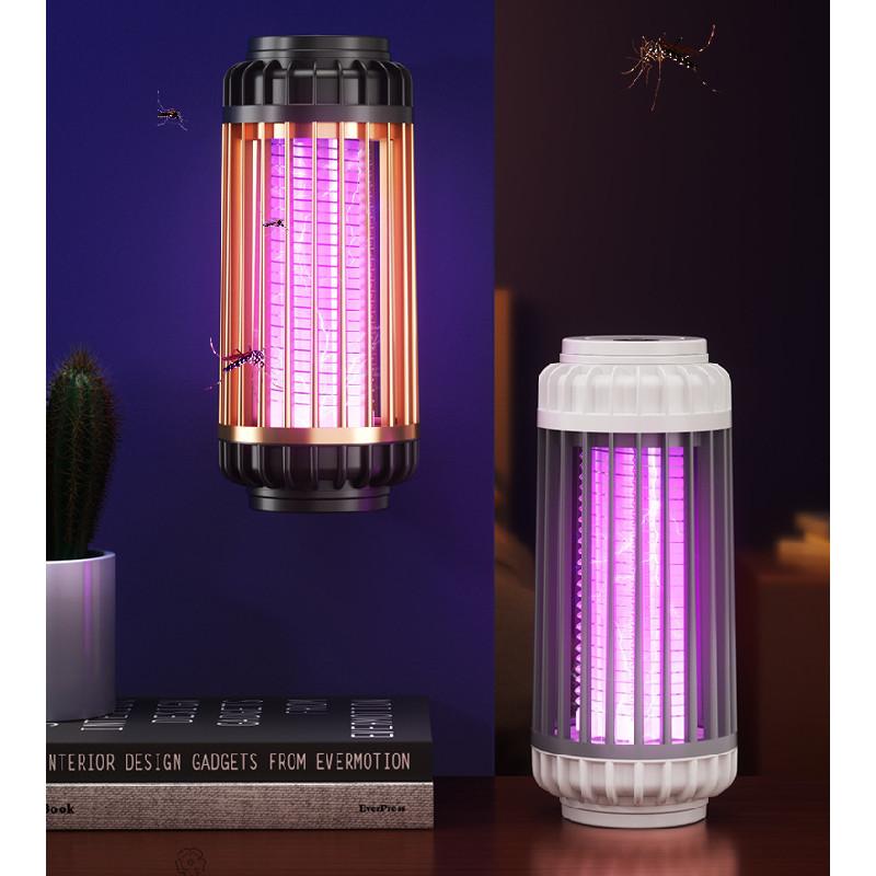 Elegant White Mosquito Killer Lamp Usb Rechargeable Portable Home Dorm Use