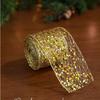 2M Elegant Diy Gift Bow Glitter Sequins Wreath Decor Ribbon  Wedding Decoration