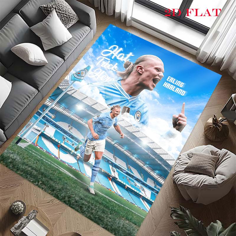 Haaland Football Carpet Rug for Living Room Bedroom Home Sofa Decoration,Kids Play Nonslip Floor Mat