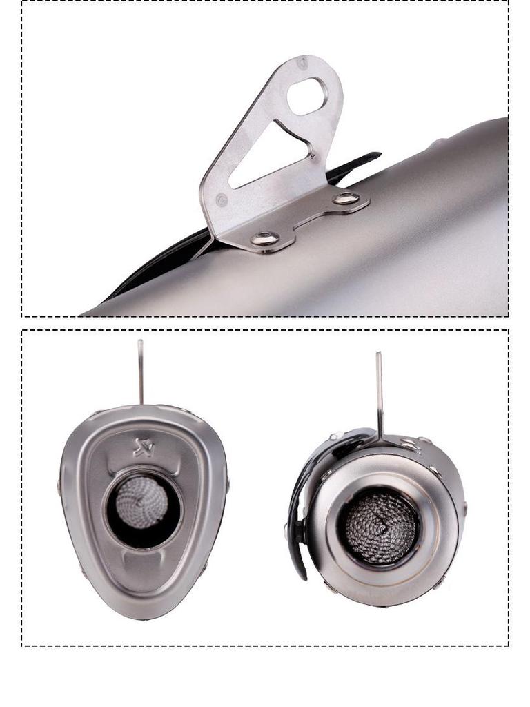Compatible with KYMCO 321r exhaust modification; features non-destructive direct installation and carbon fiber heat shield.