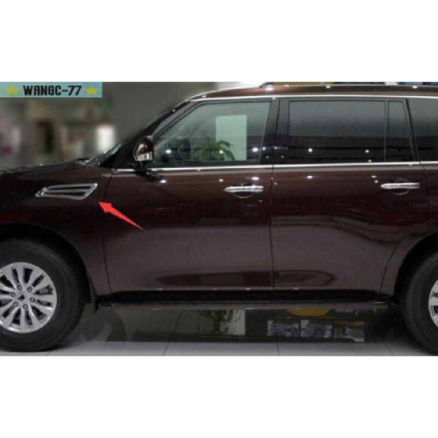 Black Front Side Door Fender Cover Trim For Nissan Armada Patrol Y62 2017-