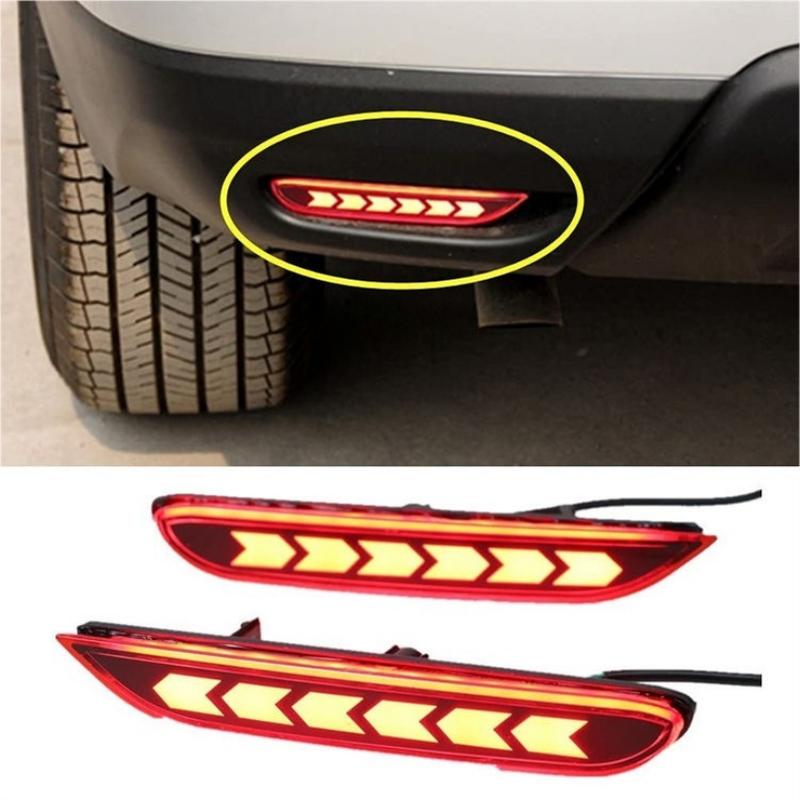 LED Rear Bumper Lights for Nissan Altima Rogue Sport QASHIQAI Infiniti Q50 Q70 Reflector Tail Brake Lamp Driving Light