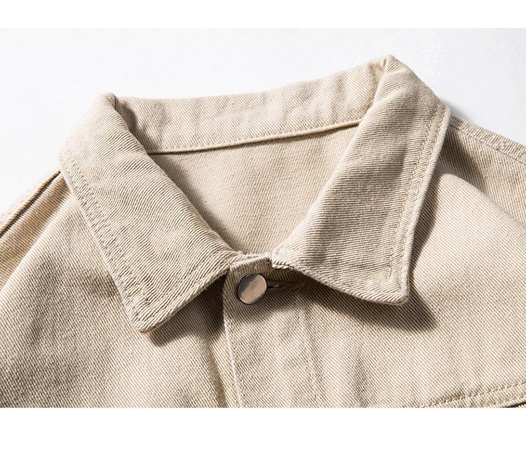 Pánská trendy volná džínová bunda - Velká, ležérní všestranný svrchní oděv na podzim/zimu