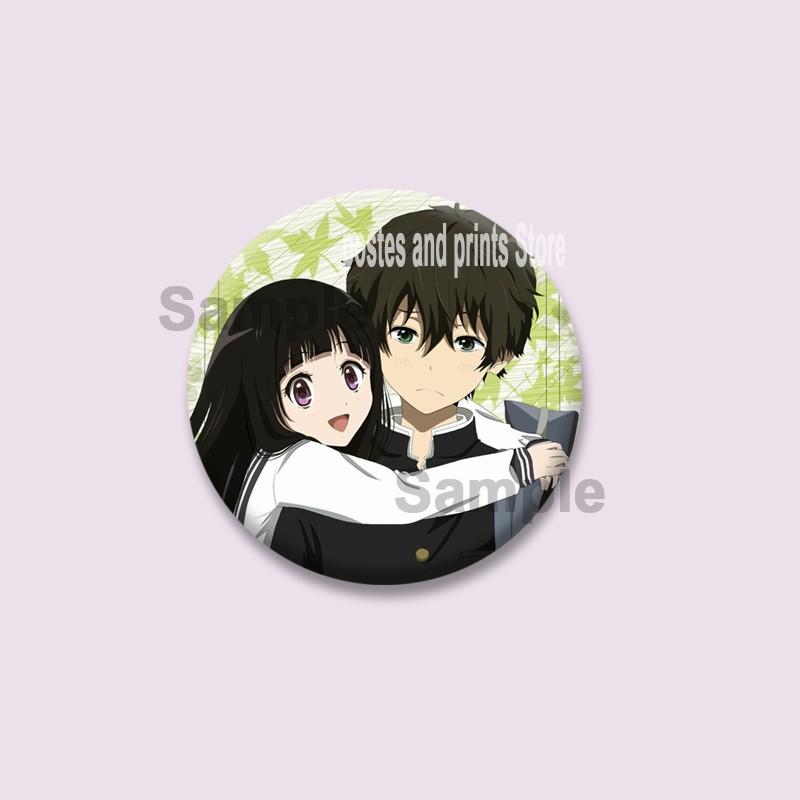 Cute Anime Hyouka Enamel Pins Clothing Bag Hat Jewelry Accessories Cartoon Round Brooch Eru Chitanda Animation Badge Toys Gifts